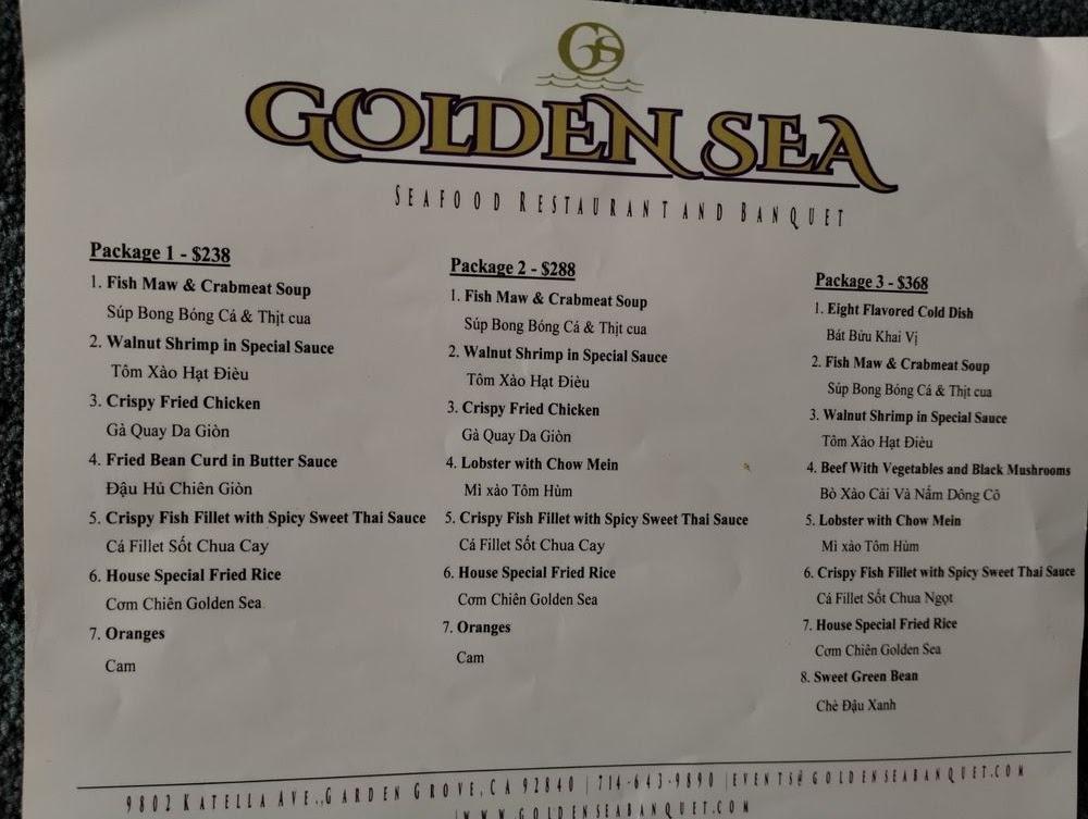 Golden Sea Restaurant & Banquet Menu image 2